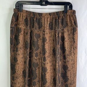 NYDJ brown and black snake print pull on  pants